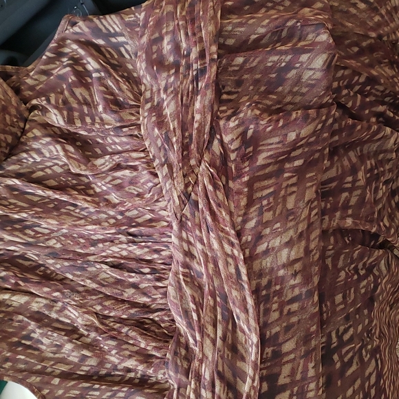 Coldwater Creek Brown & Tan Dressy Dress - Picture 12 of 13